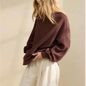 Aerie Big Chill Textured Crew Sweatshirt